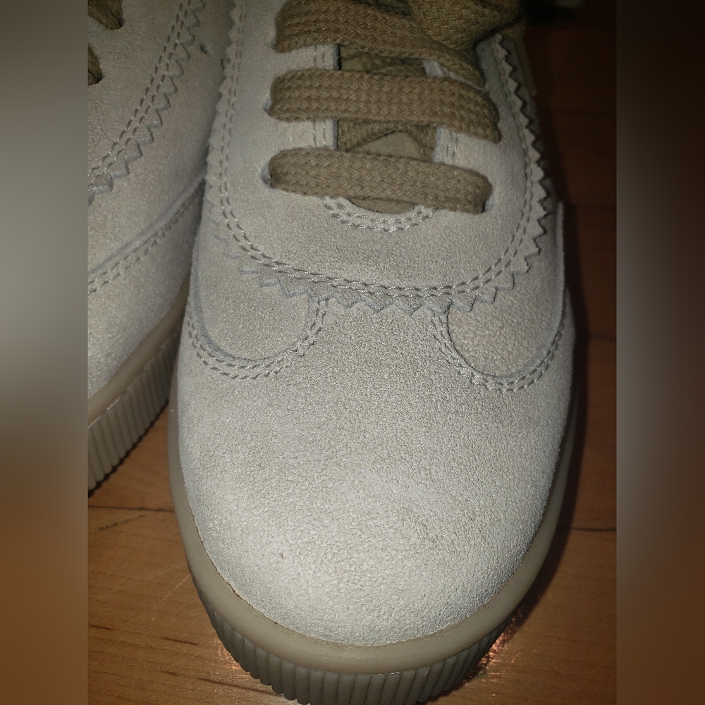 Pedro Garcia neutral tan basmati suede sneakers 10